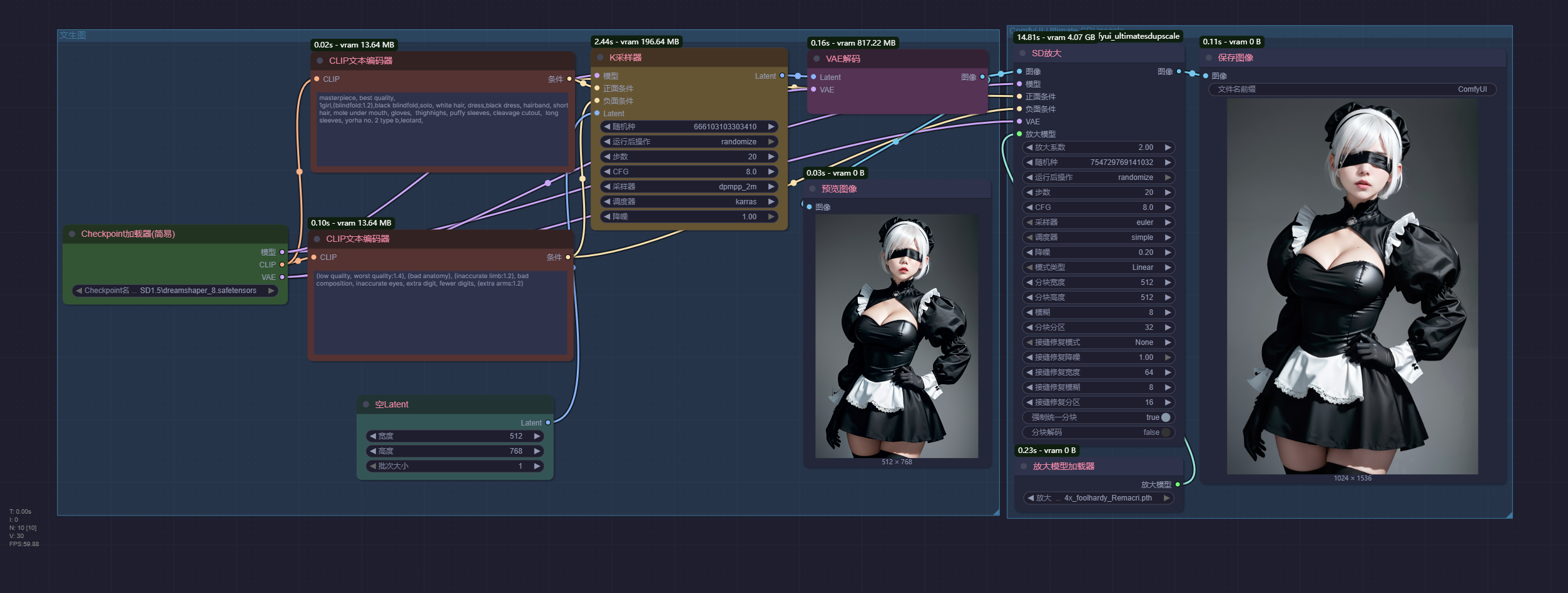 ComfyUI Ultimate SD Upscale 节点使用