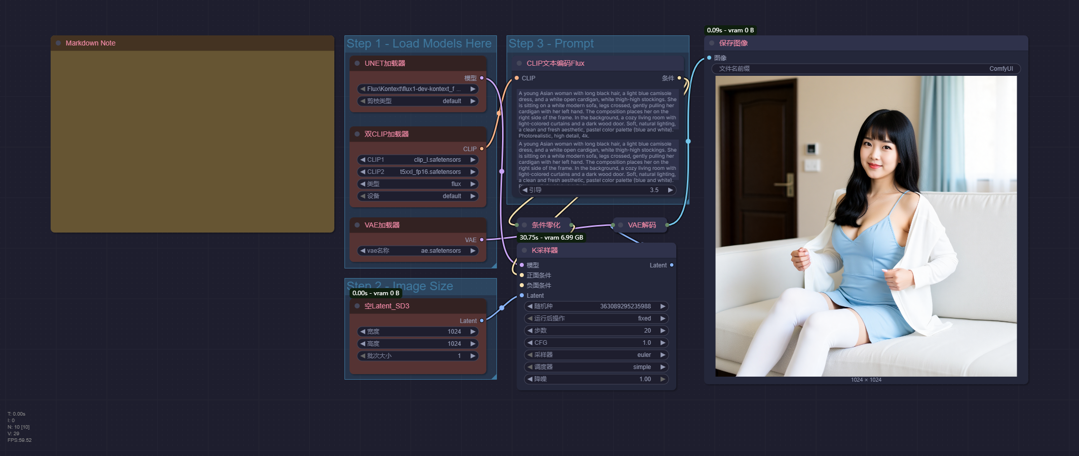 ComfyUI Flux.1​​ Dev与Schnell模型和工作流使用